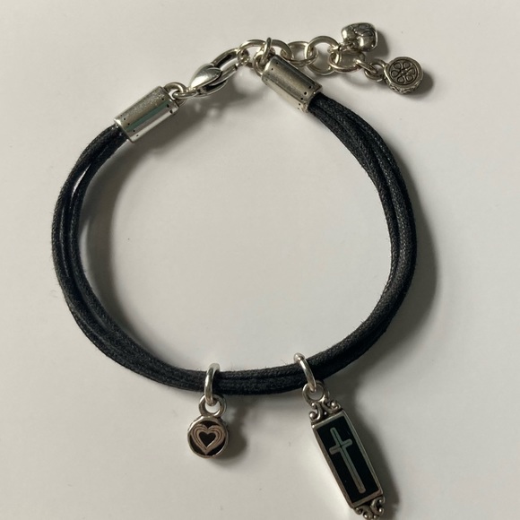 Brighton Jewelry - BRIGHTON Black & Silver Tone Charm Bracelet
